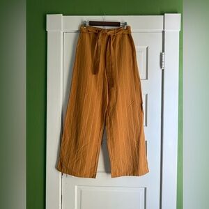 NWOT Sage The Label Rust Pants with White Pinstripes